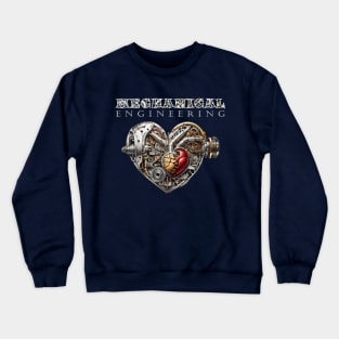 Mechanical Engineering - Heart Shape [White Text Version] Crewneck Sweatshirt